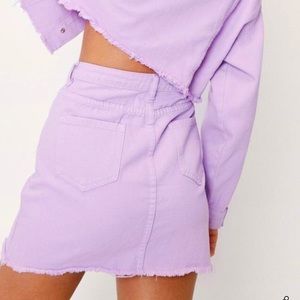 Lavender Denim Skirt